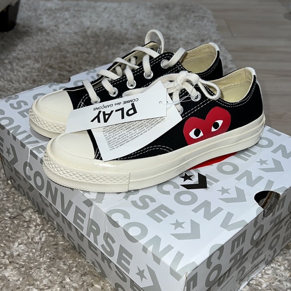 CONVERSE X COMME DES GARCONS PLAY ALL STAR CHUCK '70 OX - BLACK - Picture 4 of 8